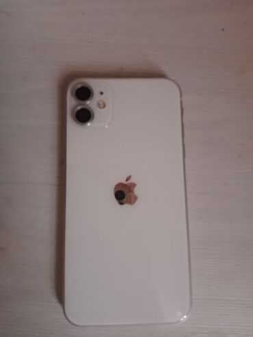 ноутбук 16: IPhone 11, Колдонулган, 128 ГБ, Ак, 77 %