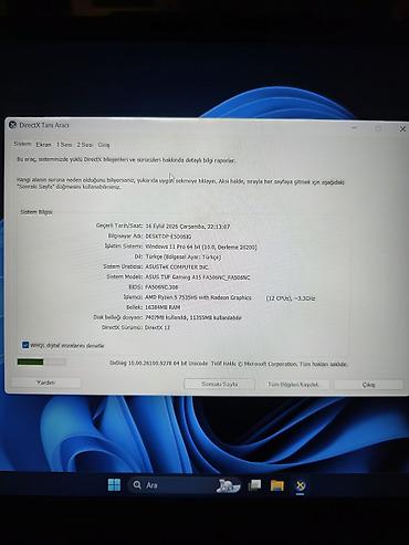 mobil asus: ASUS TUF Gaming A15 (Model: FA506NC) - Prosessor: AMD Ryzen 5 7535HS — 4