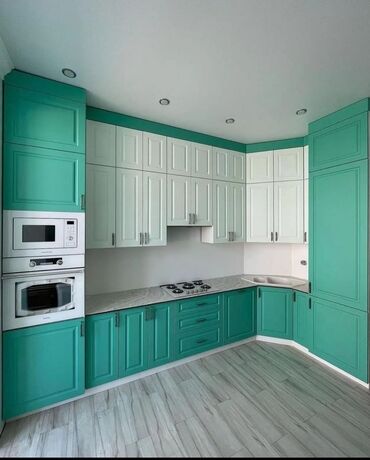 Sifarişlə mətbəx mebeli: Sifarişlə mətbəx dəsti, Özü çəkən petlələr, MDF, Kredit yoxdur, Pulsuz çatdırılma — 11