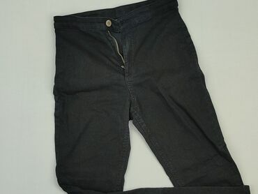 czarne szerokie jeansy z dziurami: Jeans, H&M, 12 years, 152, condition - Good