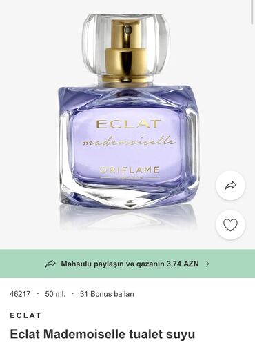 Другое: Orginal Oriflame Eclat Mademosiella 30 azn