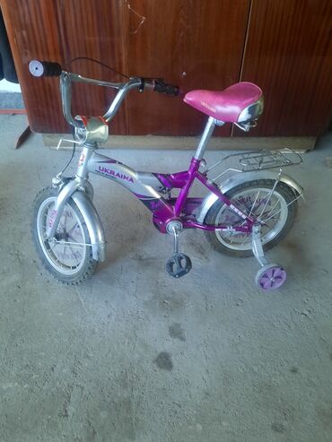 детский велосипед швин: Коляска, цвет - Фиолетовый, Б/у
