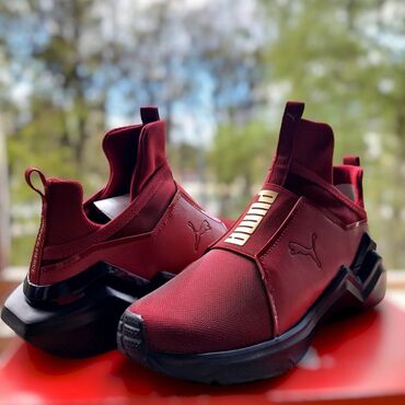 обувь для фитнеса: Кроссовкалар, 36, Puma, Жаңы, түсү - Кызыл, Өзү алып кетүү, Акылуу жеткирүү