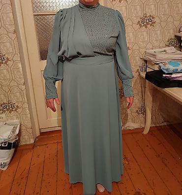 Şəxsi əşyalar: Mavi-boz rəngdə zərif uzun don - Model: yüksək yaxalı, döş hissəsi — 1