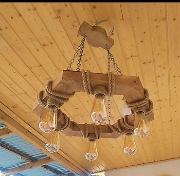 sarlar: Çılçıraq, 6 lampa, Taxta — 7