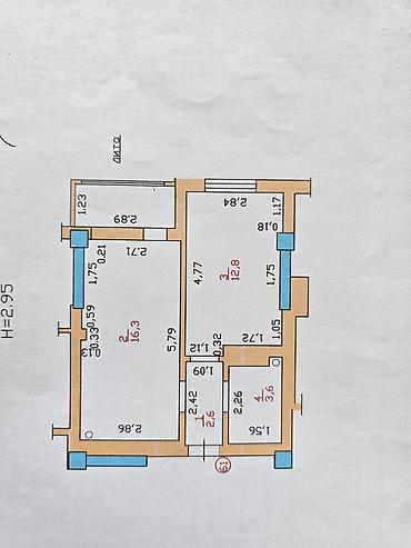 1: 1 комната, 35 м², Аламедин-1 мкр Элитка, 8 этаж, Косметический ремонт — 2