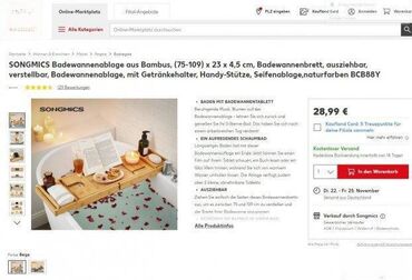 Ostale sanitarije: *** AKCIJA *** #1048 Daska za kadu, podesiva: LIVARNO home IAN 377275 — 5