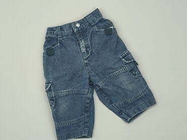 jeansy legginsy: Spodnie jeansowe, 6-9 m, stan - Bardzo dobry