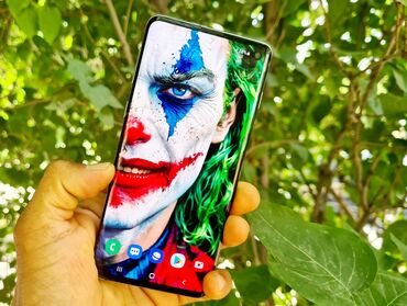 самсунг note 10: Samsung Galaxy S10, Колдонулган, 256 ГБ, түсү - Кара, eSIM, 2 SIM