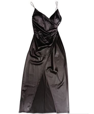 kožna haljina zara: M (EU 38), color - Black, Evening, With the straps