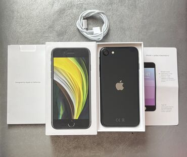 iphone xs 64 gb ikinci el: IPhone SE 2020, 64 GB, Qara, Barmaq izi, Simsiz şarj, Sənədlərlə