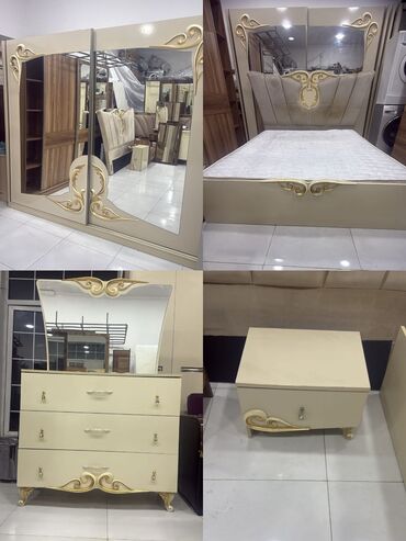 купить буфет в баку: Yataq desti 590 manat.Olcu( Dolab E 250/H 215/D 66.Taxt 2×160.)Tumba