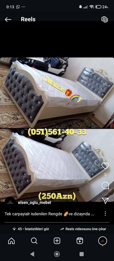 Uşaq və gənc otağı üçün dəstlər: Oğlan və qız üçün, Təknəfərlik çarpayı, Yazı masası — 16