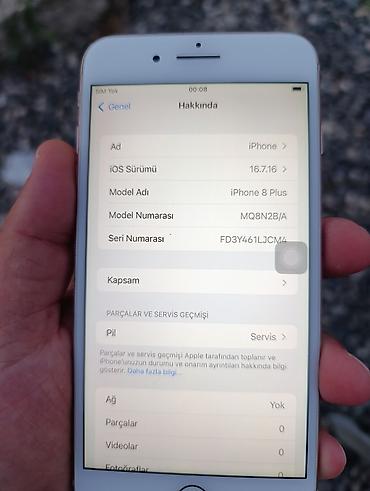 4848 nömrə: IPhone 8 Plus, 64 GB, Qızılı, Qırıq — 3
