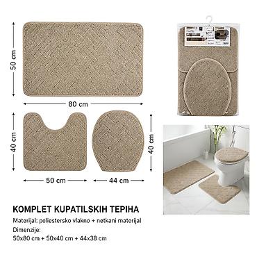 KMT Trodelni flanel prostirka za WC 803867 Opis: - Set prostirki za