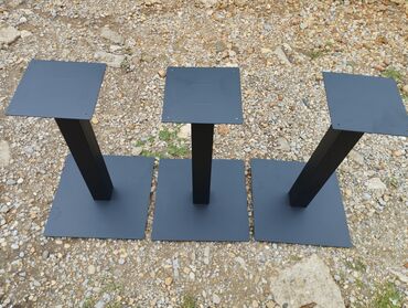 Postolja za stolove: Metalna postolja za stolove, donja ploca 450x450x5mm, stub 80x80 — 3