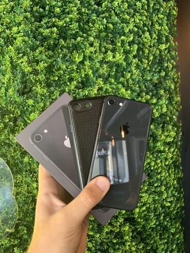 IPhone 8, 256 ГБ, Черный, Гарантия, Отпечаток пальца, Беспроводная зарядка