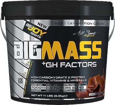 kokelmek üçün protein: BigJoy Bigmass GH Factors Karbohidrat Tozu 5000 gr Şokoladlı Kökəlmək