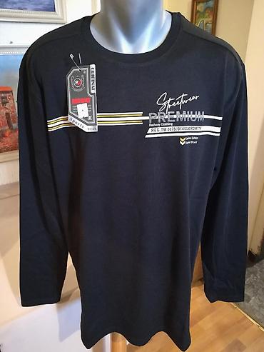fit: Novi muski pamucni duks Redway u velikim brojevima 3XL 4XL Crni — 1