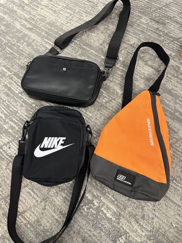 купить кожаный портфель мужской: Барсетка, Nike, Материалы: Жасалма булгаары, Сыдырмалуу, Чөнтөктөрү көп, Материалы жуулат, Колдонулган