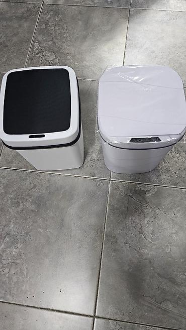 Ведра для мусора: С черной крышкой 1500с белый продан Сенсорное ведро высота 28см. Верх — 6