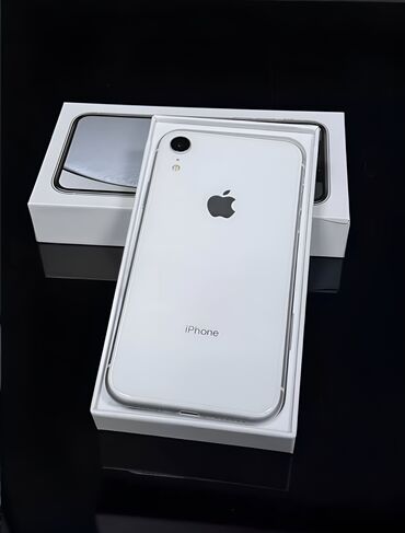 iphone xr цена в бишкеке бу: IPhone Xr, Колдонулган, 128 ГБ, Ак, Заряддоочу түзүлүш, Коргоочу айнек, Каптама, 75 %