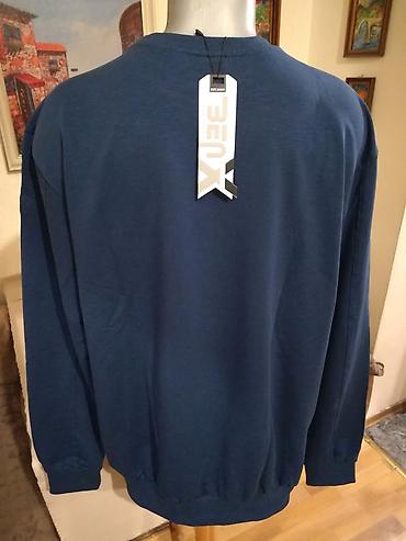 ivko sweaters: Novi muski pamucni duks Benx u velikom broju Plavi 5XL. Novopazarski — 4