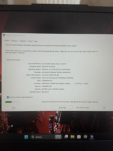 hp notebook ryzen 5: İşlənmiş ASUS TUF Gaming, 15.6 ", AMD Ryzen 5, 512 GB, Ünvandan götürmə, Pulsuz çatdırılma, Ödənişli çatdırılma — 5