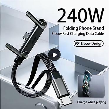 Kablovi za telefone: 240W Držač za telefon sa kablom za punjenje iprenos podataka - — 1