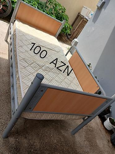 tək adamlıq çarpayılar: Metal karkaslı tək nəfərlik çarpayı və döşək dəsti. Xüsusiyyətlər: - — 1