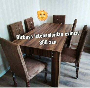ucuz stol stullar: Для гостиной, Новый, 6 стульев