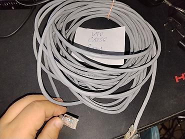 lan кабель бишкек: Кабель UTP CAT5E RJ-45, медный 12метров, медный б\у рабочий адрес - — 1