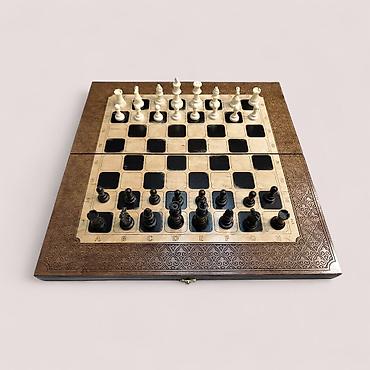 Настольные игры: Деревянный набор «Шахматы/Нарды 2-в-1» в резном футляре-книге. - — 4