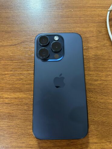 Apple iPhone: IPhone 15 Pro, 256 GB, Blue Titanium, Face ID, Sənədlərlə