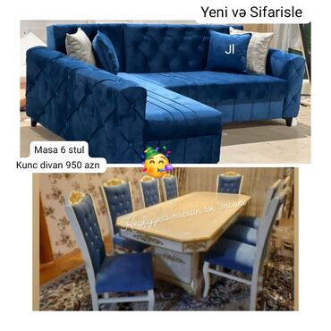 çay evi üçün divan: Yeni, Künc divan, Qonaq otağı üçün