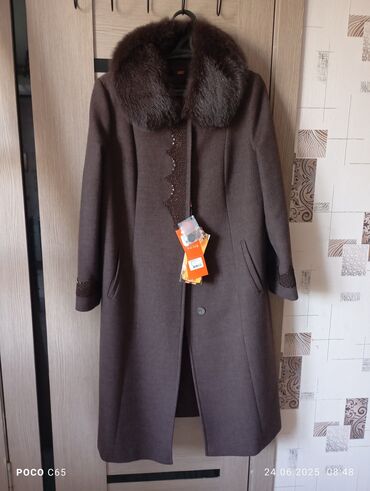 женская шуб пальто: Пальто, Классика, Зима, По колено, 2XL (EU 44)