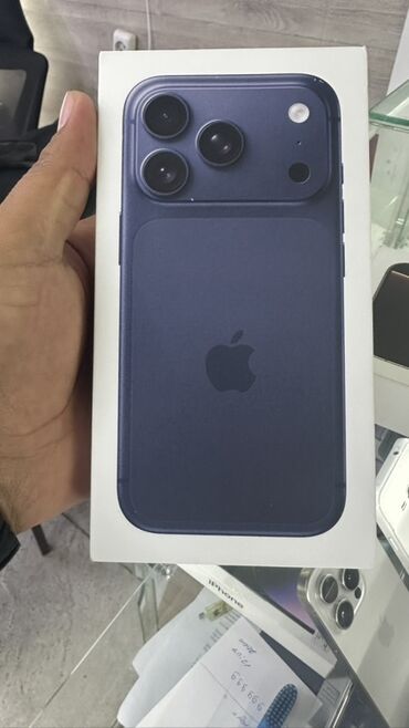 айфон 12 про макс цена в бишкеке бу: IPhone 17 Pro, Көк, Куту