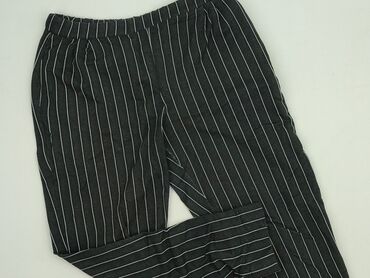 czarne t shirty i marynarka: PULL&BEAR, Spodnie materiałowe damskie, L
