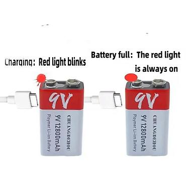 Baterije: PUNJIVA BATERIJA 9V USB TIP C 12800MAH 9V USB TIP C 28000MA | Lično — 2