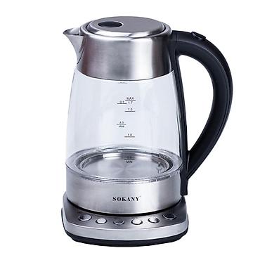Mətbəx texnikası: №: 4853 Məhsulun adı: Elektrik çaydan Sokany SK-09003 Black/Silver — 1