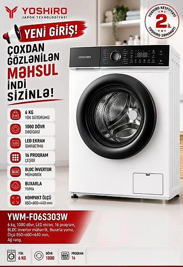 Elektronika: YOSHIRO YWM-F06S303W paltaryuyan maşın - Yük götürümü: 6 kq - Sıxma — 1