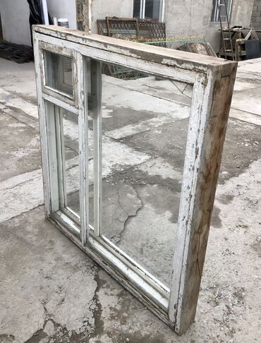 стекло окно: Деревянное окно, Комбинированное, цвет - Белый, Б/у, 135 *128, Самовывоз