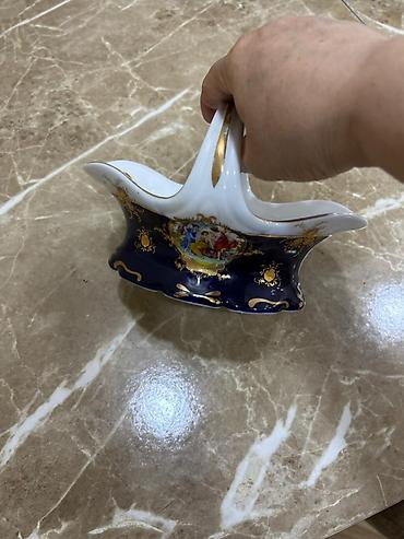 xonca konfeti: Porselen dekorativ səbət-vaza - Material: yüksək keyfiyyətli porselen — 1