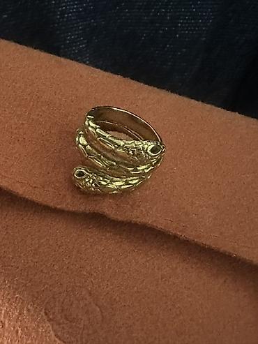 ilan uzuk: 22 k gold plated “ilan” dizaynlı üzük - Material: metal ərinti — 1