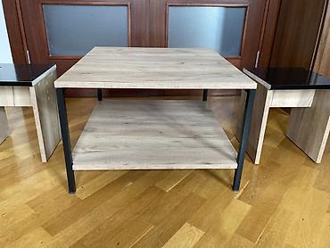 mdf panel: Kvadrat kofe masası və 2 ədəd tabure dəsti - Dizayn: Minimalist və — 10