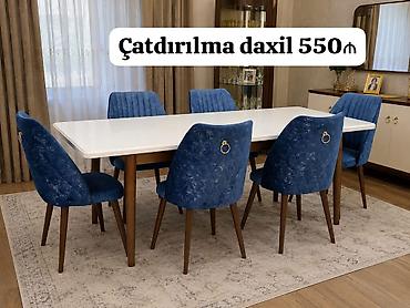 Qonaq otağı üçün, İşlənmiş, Kvadrat masa, 6 stul lalafo.az -da Qonaq otağı üçün, İşlənmiş, Kvadrat masa, 6 stul