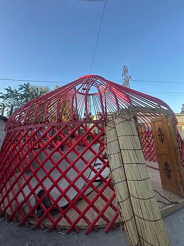 Аренда юрт: Аренда юрты, Каркас Деревянный, 75 баш, Самовар, С полом, Стол — 3