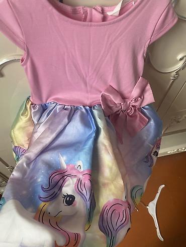 H&M 4-5 yas Uşaq paltarı – Unikorn dizaynlı - Üst hissə: yumşaq