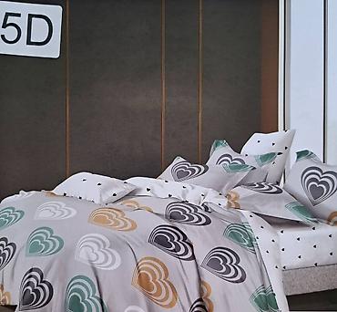 Posteljina: BRACNE POSTELJINE – komplet 5D dezen Opis: - Komplet posteljine sa — 2