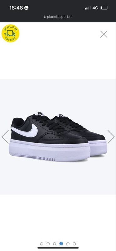 zenske mokasine sa platformom: Nike, 36.5, color - Black